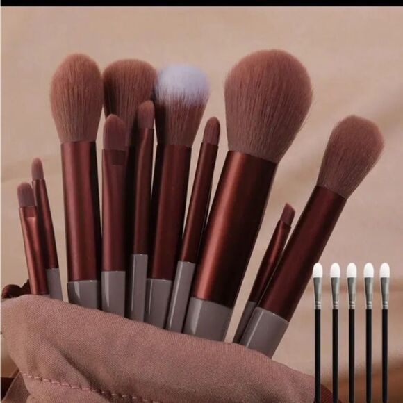 13 Piece Browns High Quality Brushes Makeup Utensils - Picture 1 of 3
